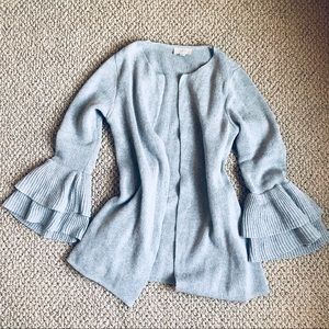 Loft layered bell sleeve cardigan